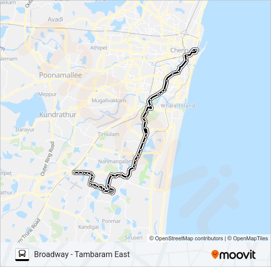 51D Bus Line Map