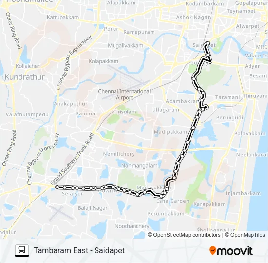 51H Bus Line Map