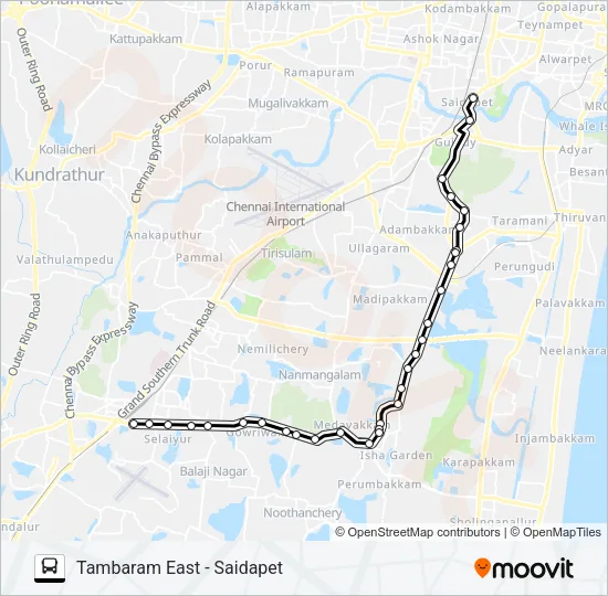 51H Bus Line Map