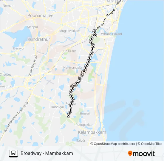51J Bus Line Map