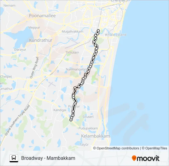 51J Bus Line Map