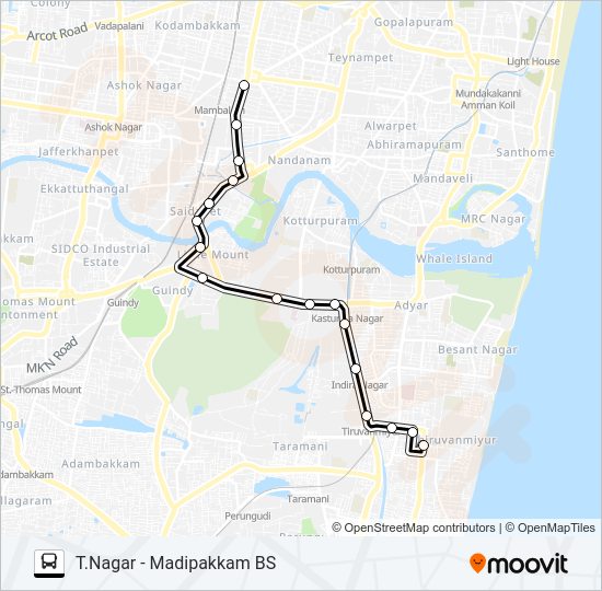 51M Bus Line Map