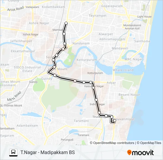 51M Bus Line Map