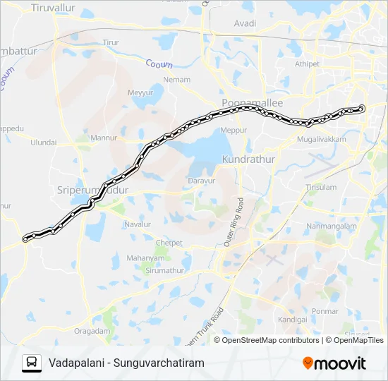 525 Bus Line Map