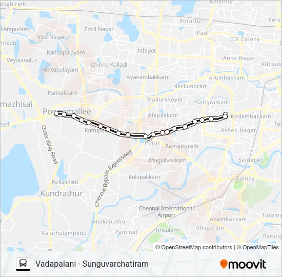 525 Bus Line Map