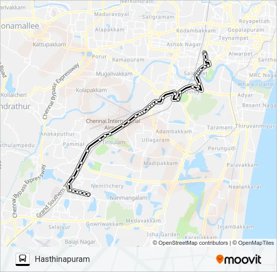 52C Bus Line Map