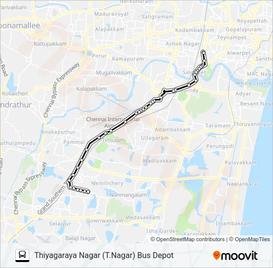 52C Bus Line Map