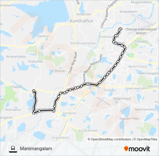 52H Bus Line Map