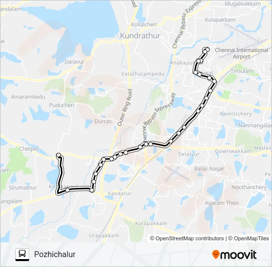 52H Bus Line Map