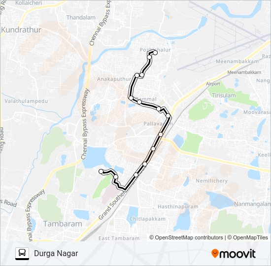 52J Bus Line Map