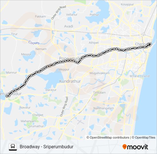 53B Bus Line Map