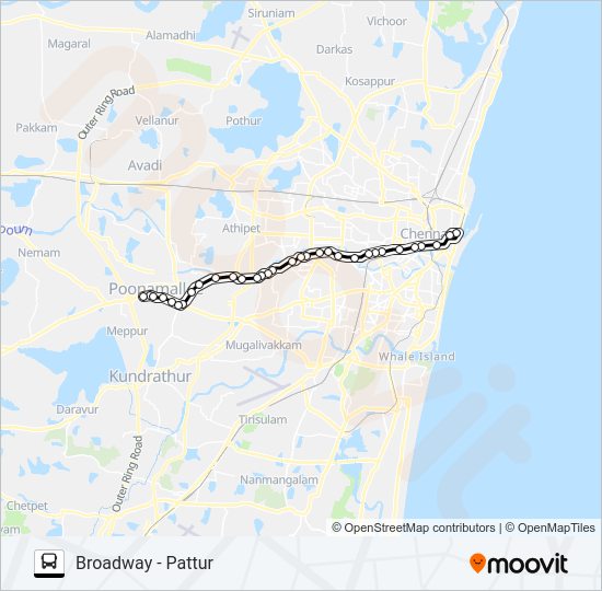 53P bus Line Map