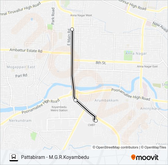 53S Bus Line Map