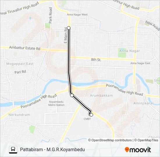 53S Bus Line Map