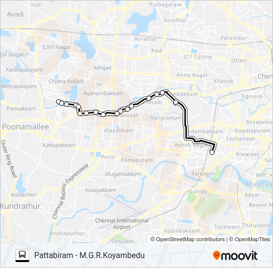 53S Bus Line Map