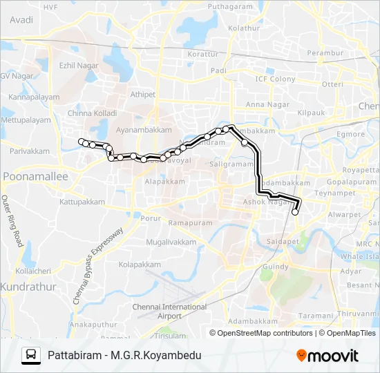 53S Bus Line Map