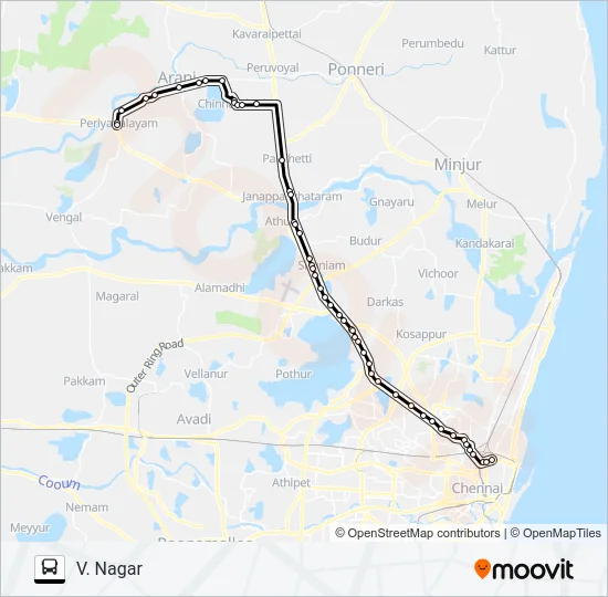 547 Bus Line Map