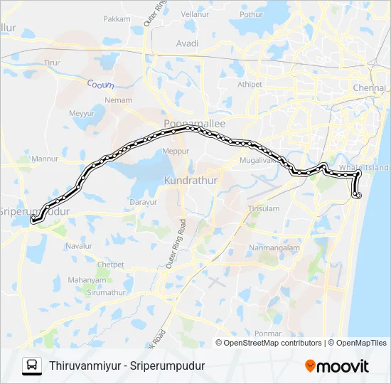 549 Bus Line Map
