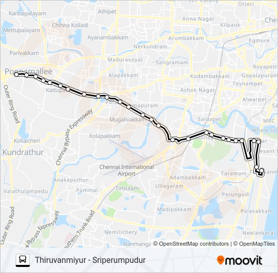 549 bus Line Map