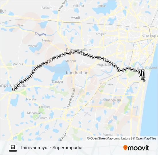 549 Bus Line Map