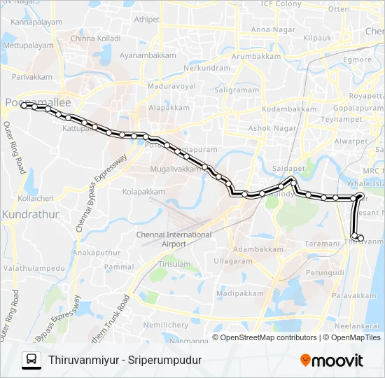 549 Bus Line Map