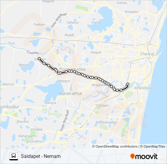 54K bus Line Map