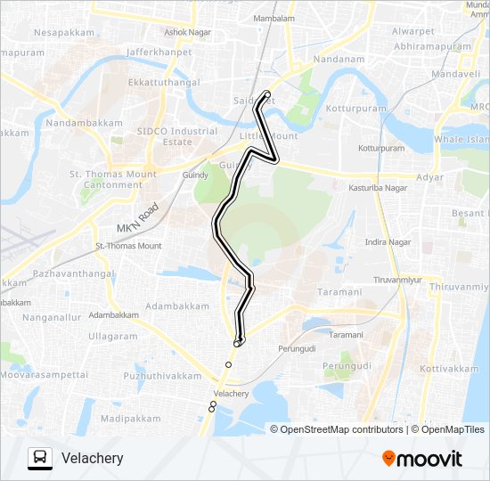 551 Bus Line Map