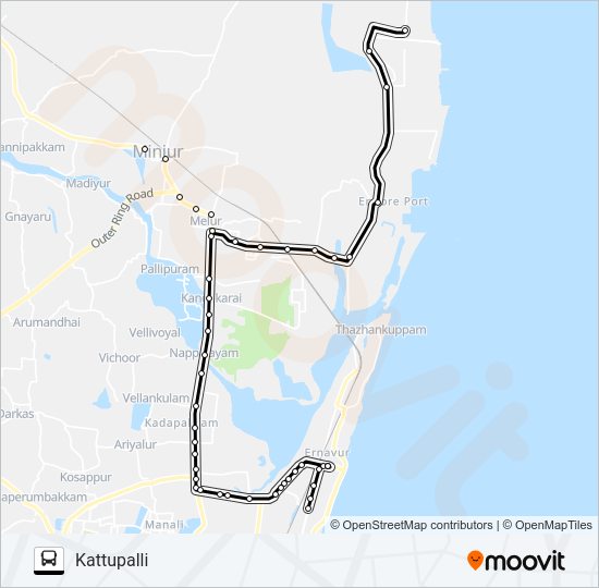 556 bus Line Map