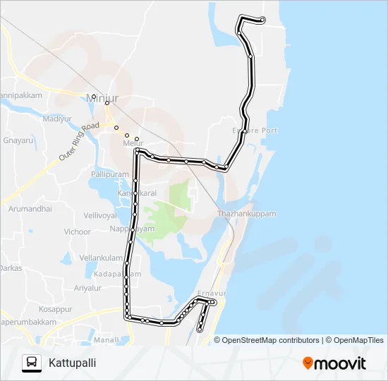 556 Bus Line Map