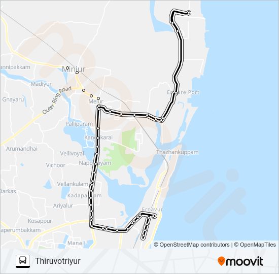 556 Bus Line Map