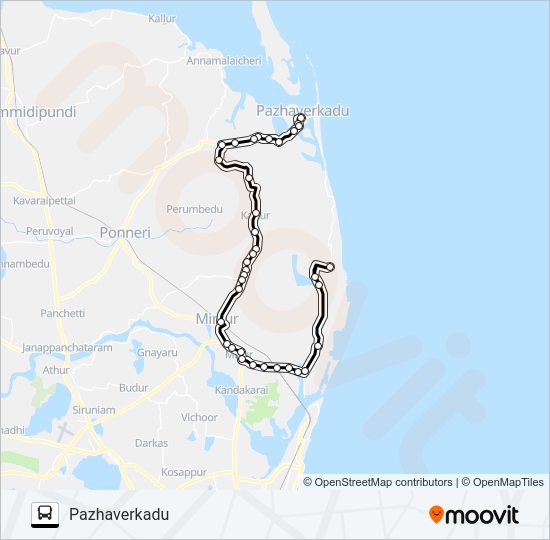 556 Bus Line Map