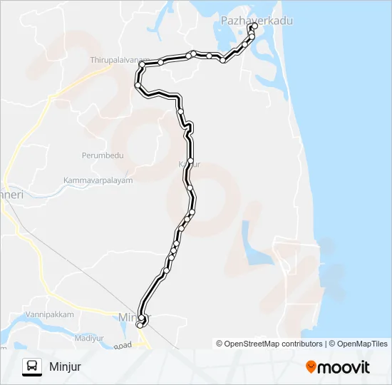 556 Bus Line Map