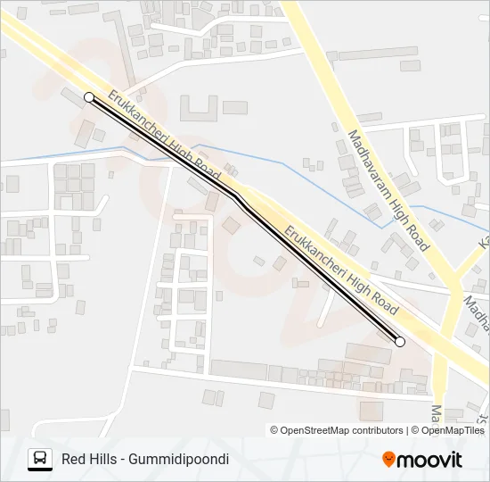 557 Bus Line Map