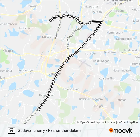 55B Bus Line Map