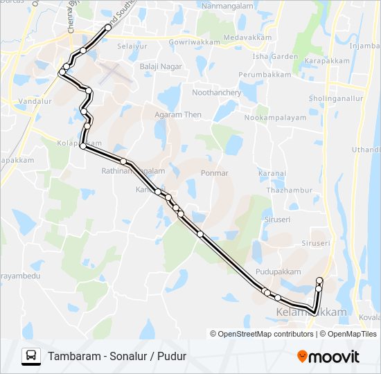 55C bus Line Map