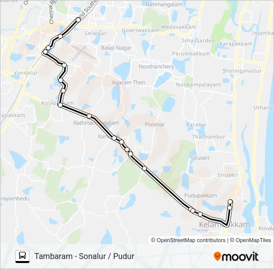 55C Bus Line Map