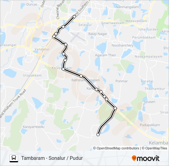 55C bus Line Map