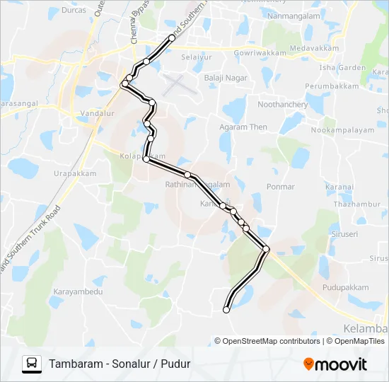 55C Bus Line Map