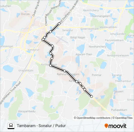 55C Bus Line Map