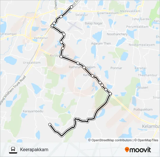 55D Bus Line Map