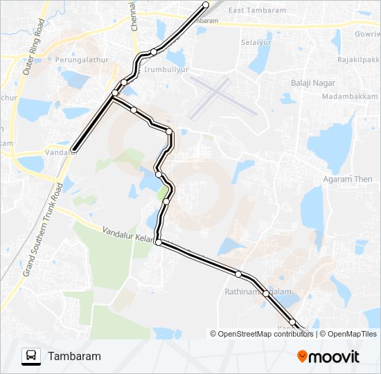 55D Bus Line Map