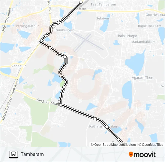 55D Bus Line Map