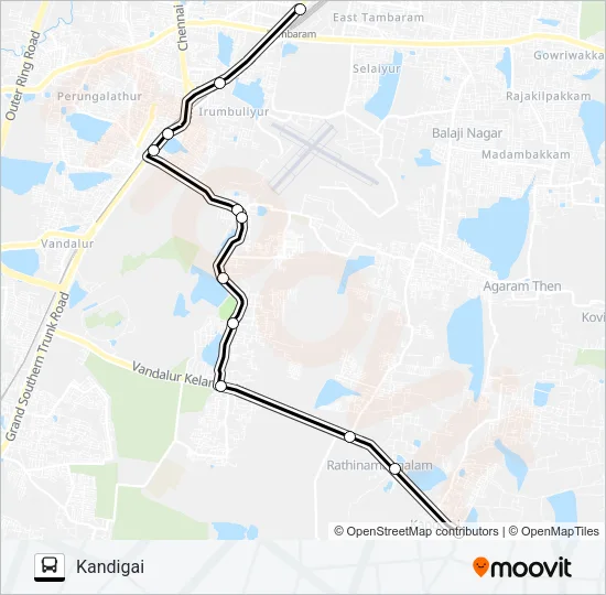 55D Bus Line Map