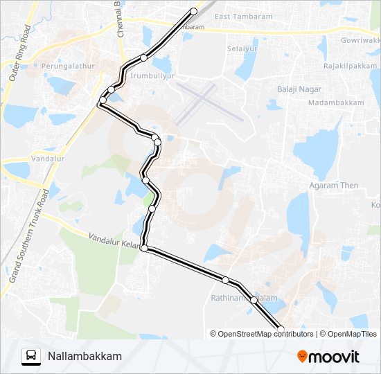 55D bus Line Map