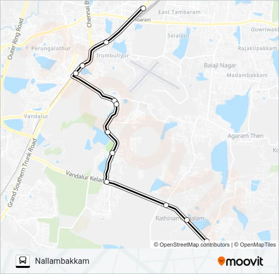 55D Bus Line Map