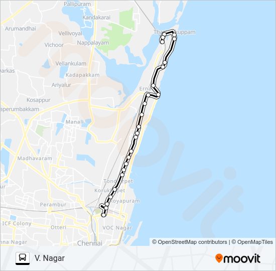 56A Bus Line Map