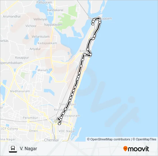 56A Bus Line Map