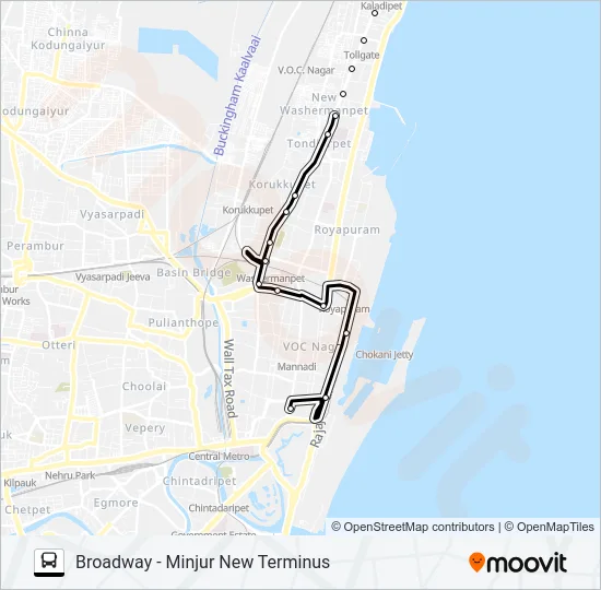 56P Bus Line Map