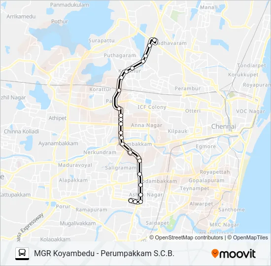 570 Bus Line Map