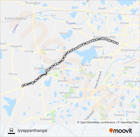 578 bus Line Map